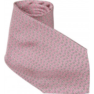 Corbata 100% seda twill estampada HOWARDS LONDON,diseño rosa claro